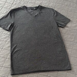Vince Charcoal Short Sleeve V-Neck Tee